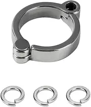Bird Foot Rings AISI 316L Stainless Steel Bird Harness Outdoor Parrots Leg Ring Outdoor Fly Training Activity Opening Clip Accessories for Parrots(7.5mm)