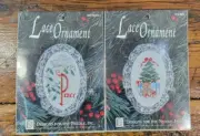 2 Designs for the Needle Peace and tree Lace Ornament Cross-Stitch Kit