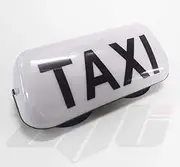 14" White LED Illuminated LED Taxi Cab Roof Sign Light