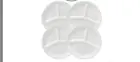 SET OF 4 CORELLE DIVIDED DINNER PLATES 10.25" WINTER FROST WHITE