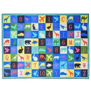 Playroom Rug For Kids - Activity Rug For Bedroom - Kids Carpet - Abc, Numbers, &