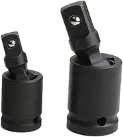 HAUAGEZWU 2PCS 1/2'' 3/8'' Universal Joint Impact Socket Extension Adaptor Socket Wrench 360°rotate For Mining Metallurgy