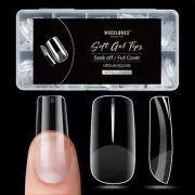 Medium Square Nail Tips - 500Pcs Pre-shaped Half C3-Medium Square-Half Matte