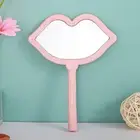 1PC Handheld Makeup Mirror Lip Shape Makeup Mirror DIY Mini Small MirrSA AUT