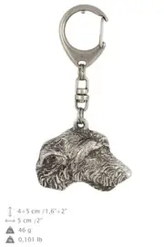 Irish Wolfhound silver covered keyring high quality keychain Art Dog 2nd kind