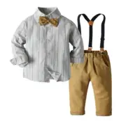 NWT Toddler Boys Button Up & Suspender Set Size 4T
