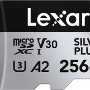Micro SD Card Lexar 256GB Silver Plus UHS-I A2 U3 V30 Class 10 4K UHD Memory