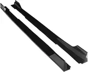 Compatible for Infiniti Q50 2014-2023 Sport Model Only Car Side Skirt Extension Splitter Cover Lower Split Type ABS Carbon Fiber Look Strip(Glossy Black)