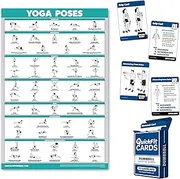 Palace Learning 2 Pack: Yoga Poses Laminated Poster + Dumbbell Exercise Playing Cards