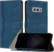 Netany Case for Samsung Galaxy S10E, PU Leather Flip Wallet Phone Case with Magnetic Card Slots Stand Function Case for Galaxy S10E - Blue