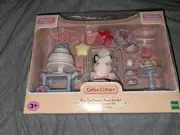 Calico Critters Party Time Playset Tuxedo Cat Girl Brand New