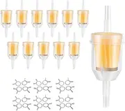 12 Fuel Filters Transparent, Fuel Filter Diesel Fuel, Petrol Filter 6 mm with 24 Hose Clamps, Suitable for Cars, Motorcycles, Lawnmowers, Scooters, Diesel Engines, Mopeds