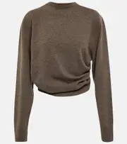 [The Row] The Row Laris gathered cashmere sweater AU 14 brown