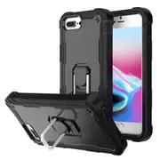 MCC Stylish Shockproof iPhone 6+ 6s+ Plus Case Cover Apple Heavy Duty [Black+Black]