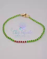 Ilde / Bracelet of Orula and Shango with Small 2mm Seed - Beading Thread