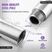 Chrome 28cm Dancing Pole Extension Diameter 45mm Portable High Quality AU STOCK