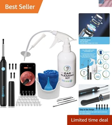 Comprehensive Ear Wax Removal Kit with HD Camera for All Ages - 30 Tips Included