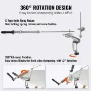 Professional Knife Sharpening System with 12 Whetstones, 360o Rotation, 1.8 kg