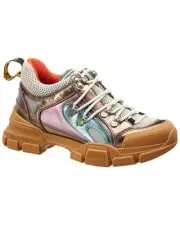 Gucci Flashtrek Leather Sneaker Women's Gold 35