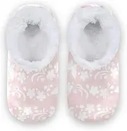 [Caihoyu] House Slippers for Kids Girls Boys Fuzzy Fleece Anti-Skid Sole Lightweight House Slipper Socks Bedroom Home Office Travel Yoga