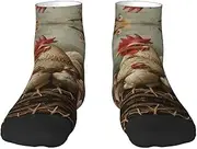 [YANYU] A Brood Of Chickens Print Workout Everyday Socks For Men And Women All Seasons Comfortable Adult Socks