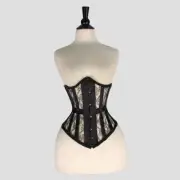 Steampunk Net Underbust Corset – Sexy Waist Trainer with Front Busk