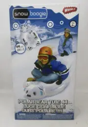 Wham-O Snow Boogie Sled 44" White Polar Bear Tube Winter Snow Fun New In Box