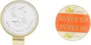 Uplark Golf Ball Marker Ball Marker Snoopy Never Up Orange X797