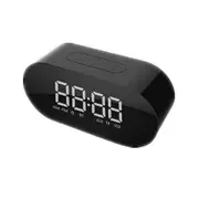 P1 Wireless Speaker Mirror Bluetooth Speaker With Alarm Clock Mini Black