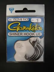 2 Packs Gamakatsu Shiner Hook UE size 1 qty 6 hooks model 52410