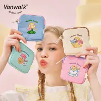 在飛比找蝦皮購物優惠-VANWALK野餐系列 原創插畫奶油糖果色系可愛零錢包女卡包