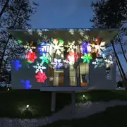 Solar Powered Led Laser Projector Moving Snowflake Disco Light Waterproof Christmas Stage Lights Outdoor Garden-XinHan