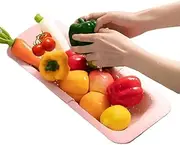 FOREVERIE Expandable Sink Colander Strainer, Veggies and Fruit Drainer, Noodle Spaghetti Pasta Strainer, Cutlery Silverware Flatware Utensil Drainer Basket (Pink)