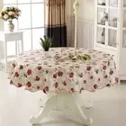 Round Dining Table Table Cloth Waterproof Tablecloth Table Cover Home Decor