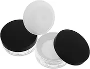 ELAYARD 2pcs Refillable Loose Powder Containers Matte Lid Round Empty Makeup Dispenser Box for Puff Stylish Face Powder Holder for Clean Application and Long-term Use
