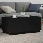 vidaXL Coffee Table with LED Lights Black 90x50x40 cm BMG