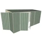 Build-a-Shed 1.5 x 4.5 x 2m Hinged Door Tunnel Shed With Hinged Side Door - Green