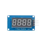 TM1637 4-Bits LED Display Module for Arduino, 0.36 Inch 7-Segment Red Anode Clock Tube & 4 Serial Dr Blue