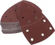 X AUTOHAUX 50 Pcs Sanding Discs Wet Dry Waterproof Hook & Loop Sandpaper for Woodworking, Automotive Refinishing 6.10"x4.13" 11 Hole 1500 Grit Red Aluminum Oxide