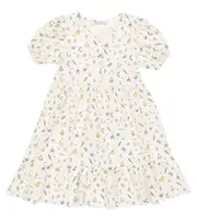[The New Society] The New Society All Things printed cotton dress Y 10 white