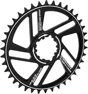 Aluminum Alloy 38T Chainring, Direct Mount Narrow Wide Chainwheel, Positive Negative Positioning Groove, 8‑11 Speed Chain Mounting (Black)