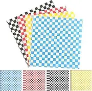 DJAPWPX 400Pcs Hamburger Patty Paper Greaseproof Sandwich Wrap Paper Nonstick Sandwich Liners Square Food Basket Liner Deli Paper Sheets Precut Food Paper Sheets for Picnics Parties