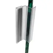 Clear Polycarbonate U-Channel with Magnet for 1/2" Glass Shower Doors