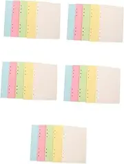 KALLORY 5sets Refillable Planner Binder Inserts 5 A5 Lined Paper Loose Leaf Binder Paper 6 Hole Punched 100sheets*5