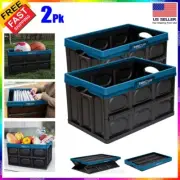 Collapsible Storage Box Folding Foldable Plastic Containers Box Stackable 12Gal