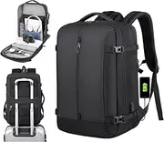 YOUYICI Travel Carry on Backpack, 40L Extra Large Backpack with USB Charging Port, College Backpack Airline Approved Business Work Bag Fits 17 Inch Computer for Men Women