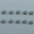 LEGO x 10 Flat Silver Minifigure, Headgear Helmet Hero Factory (Bulk) 15351