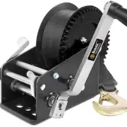 Boat Winch Heavy Duty Steel 3500lbs Trailer Winch, Hand Winch with Hook, Two ...