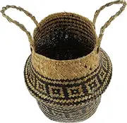 Basket Baskets Seagrass Planter Plant Pot Cover House Plant Pots Woven Blanket Throw Plant Pot Stand Indoor Basket Planter Grass Storage Basket Hand-Made Basket Grass Basket Gogogmee