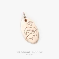 在飛比找momo購物網優惠-【WEDDING CODE】14K 迪士尼項鍊 橢圓造型(迪